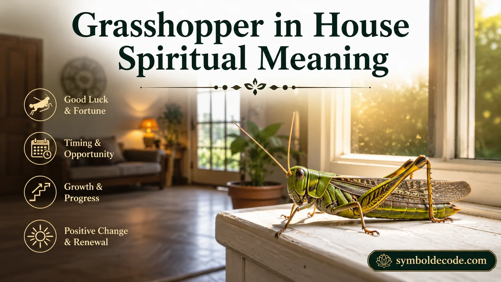 Grasshopper in House Spiritual Meaning