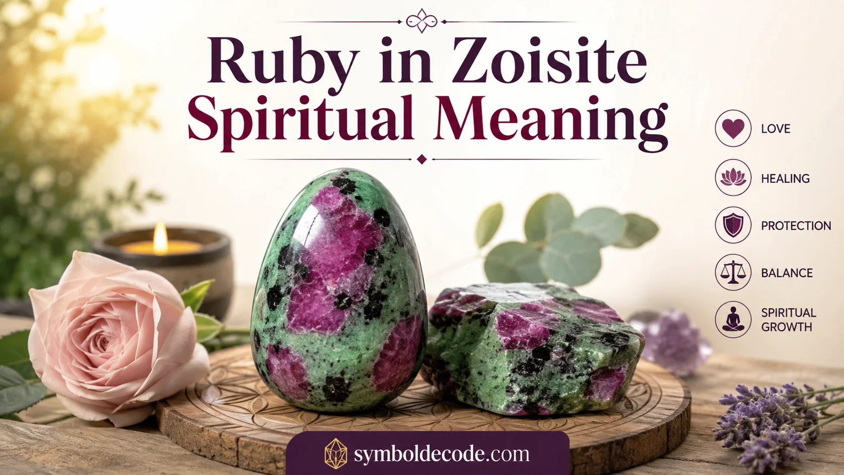 Ruby in Zoisite Spiritual Meaning