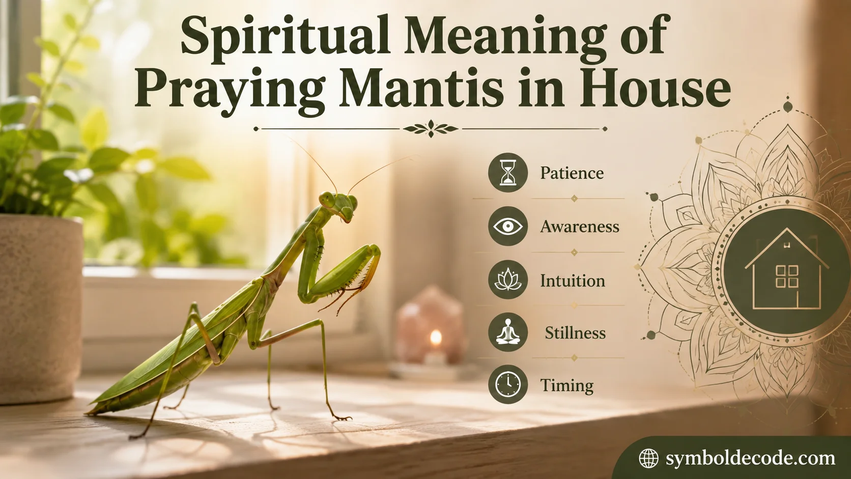 Spiritual Meaning of Praying Mantis in House