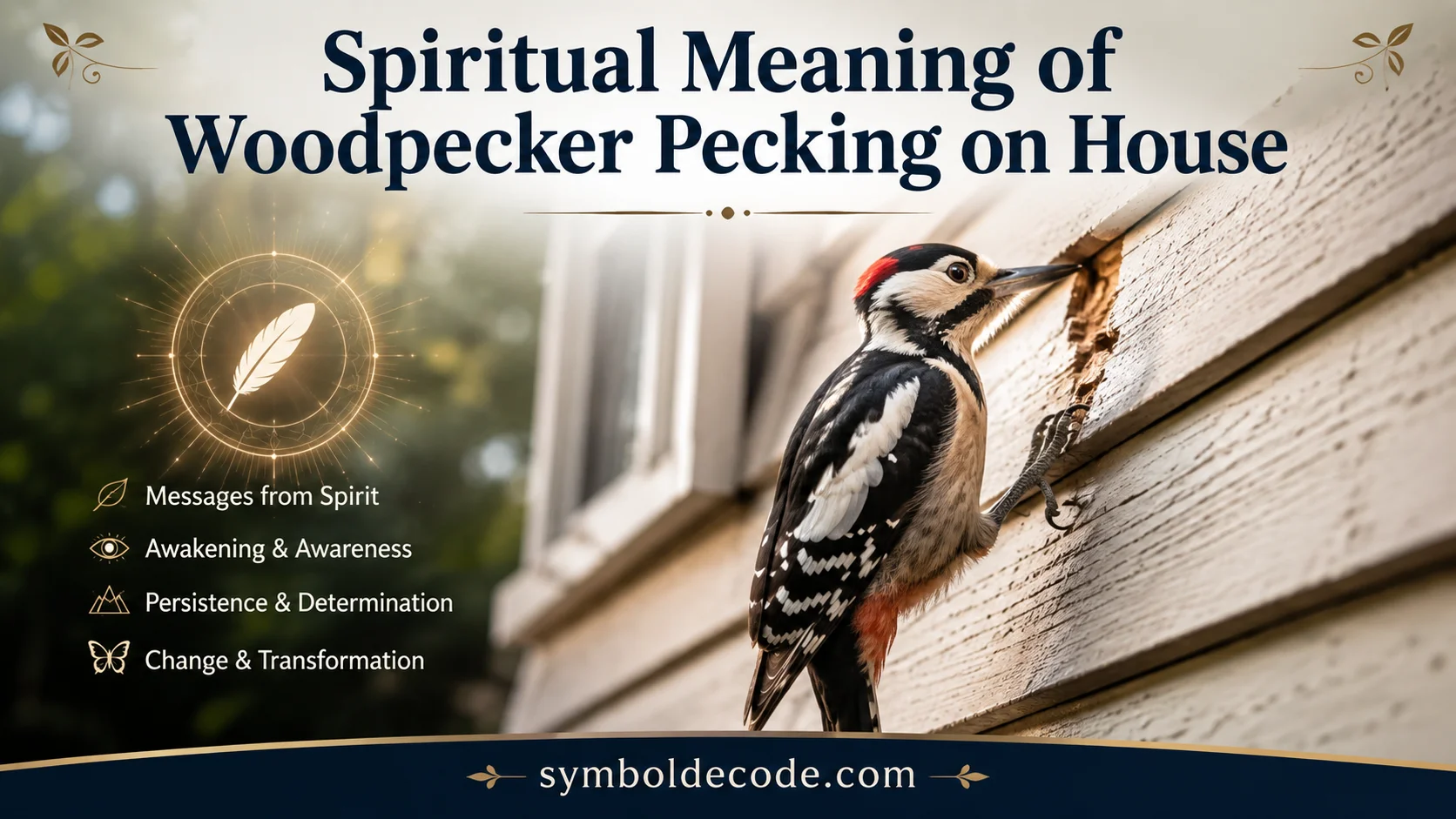 Spiritual Meaning of Woodpecker Pecking on House